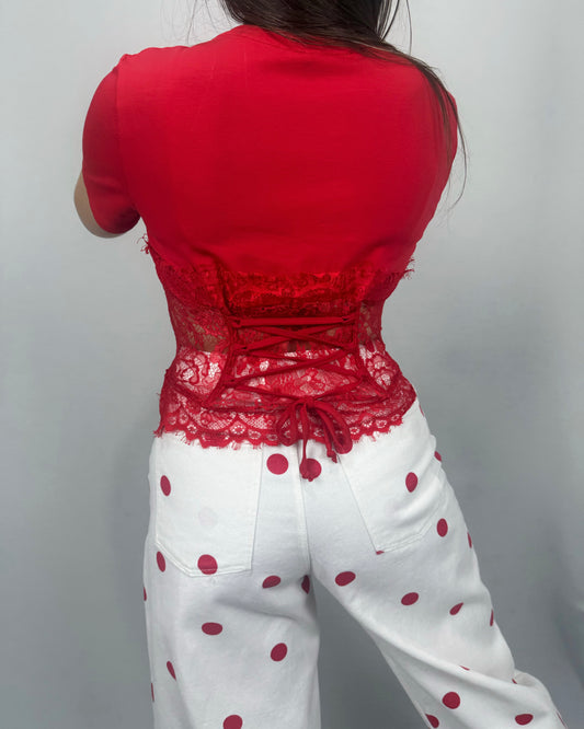CAMISETA CORSET RED LUM