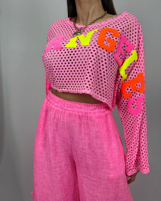 CAMISETA RED PINK FLÚOR