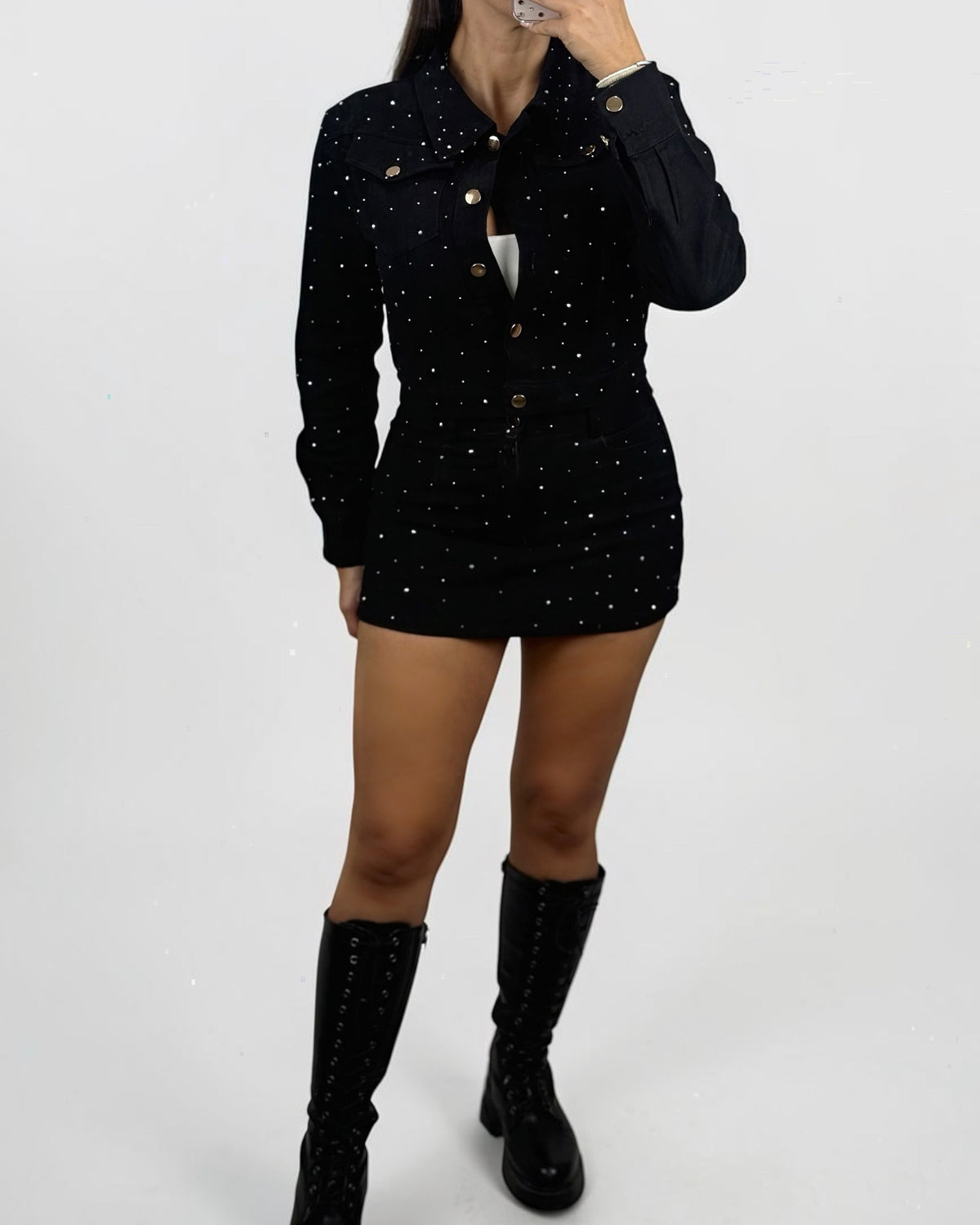 CONJUNTO STRASS BLACK