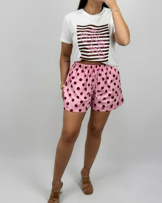 SHORT LUN PINK/BURDEOS