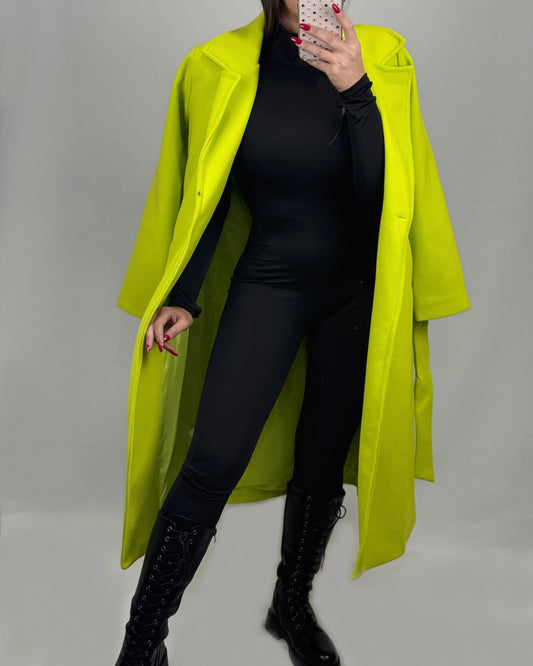 ABRIGO PAÑO PISTACHO