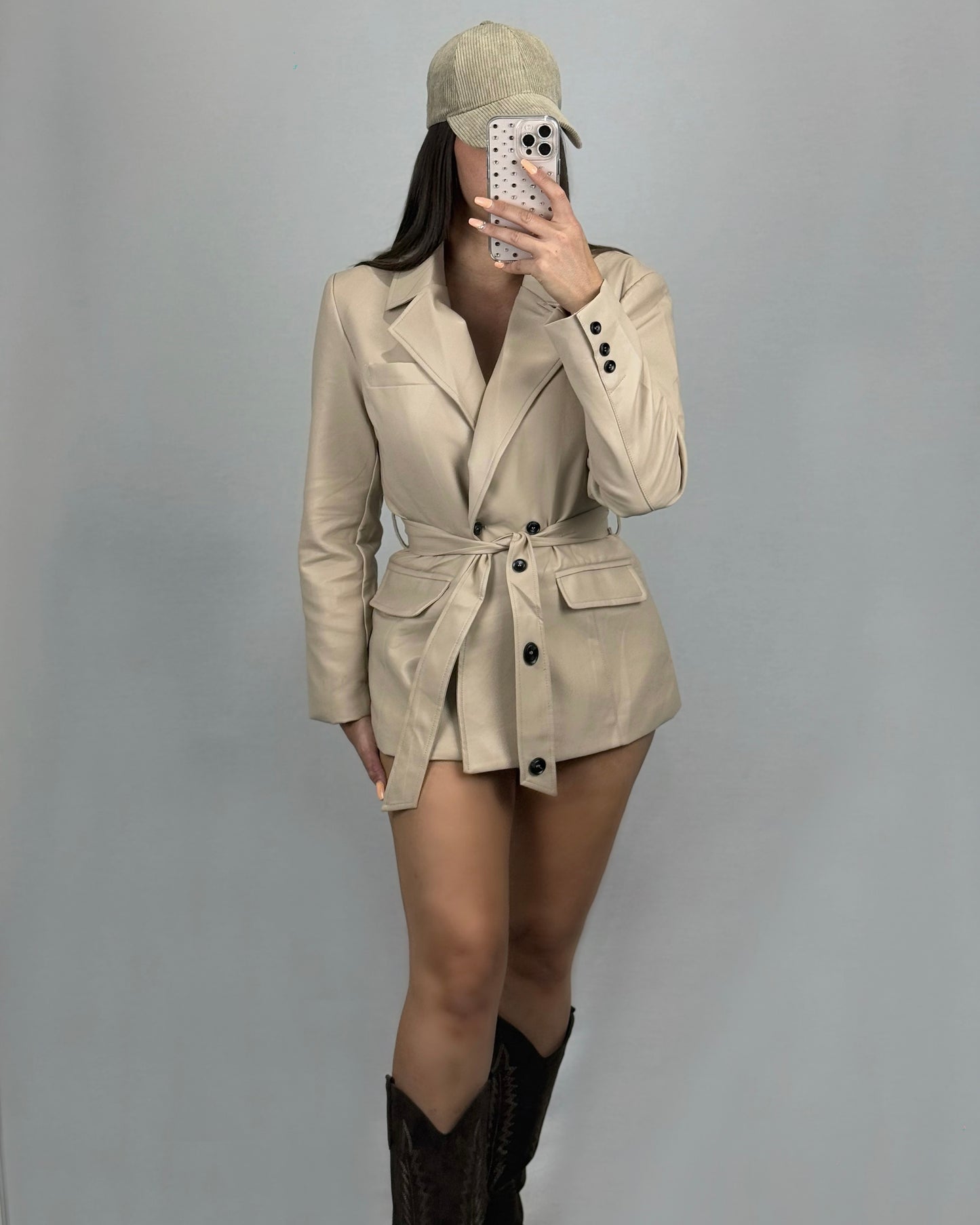 TRENCH POLIPIEL CREMA