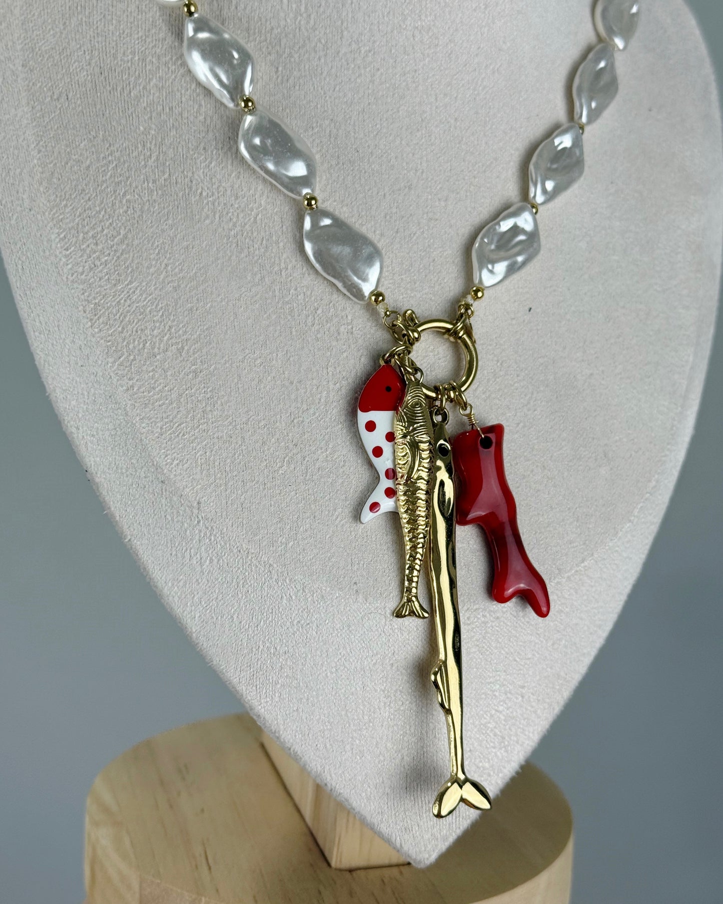 COLLAR FISH REDGOLD