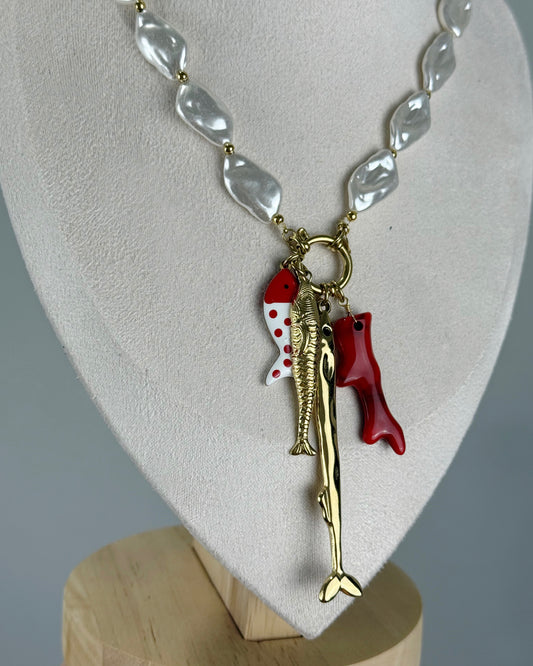 COLLAR FISH REDGOLD