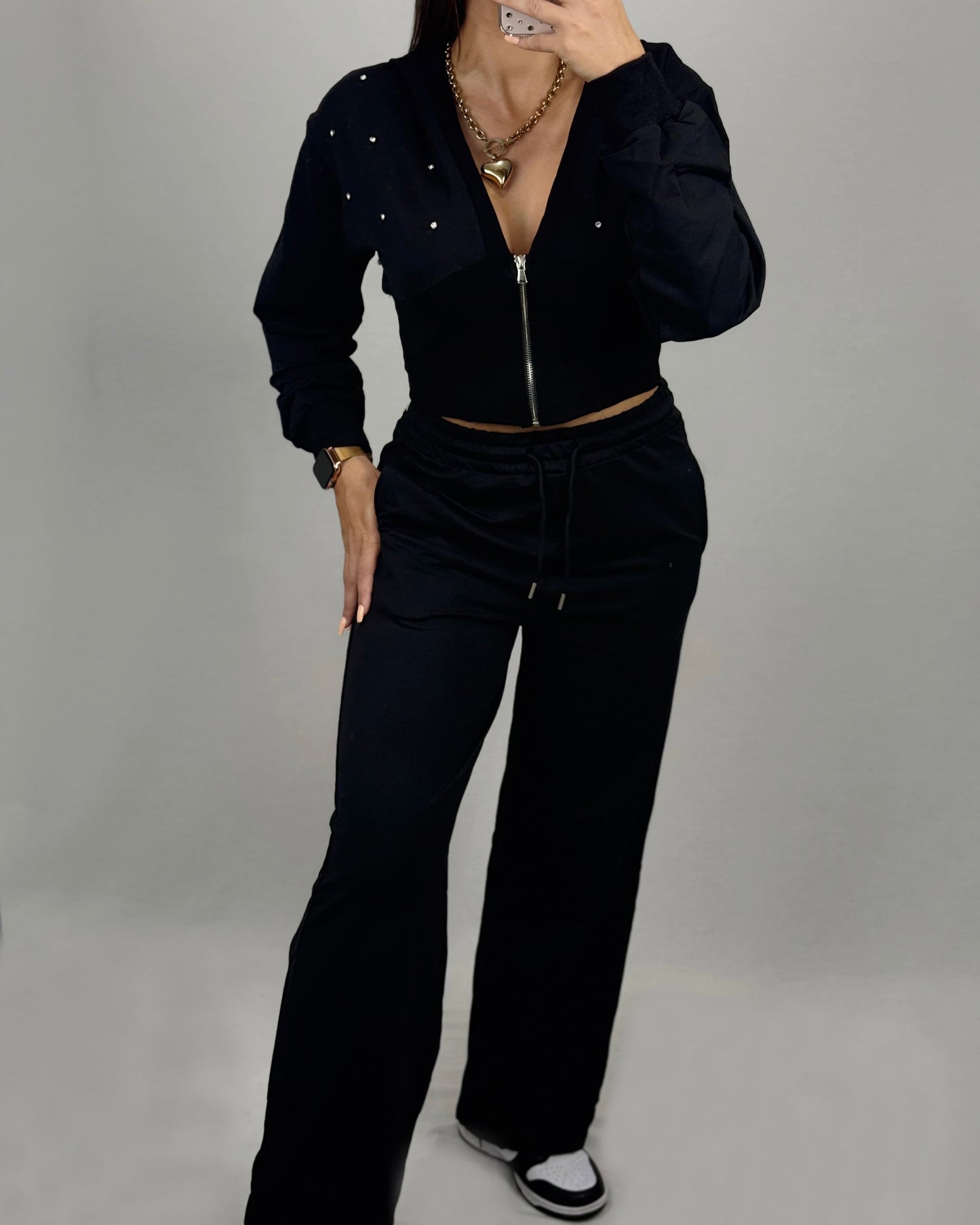 CONJUNTO STRASS NEGRO