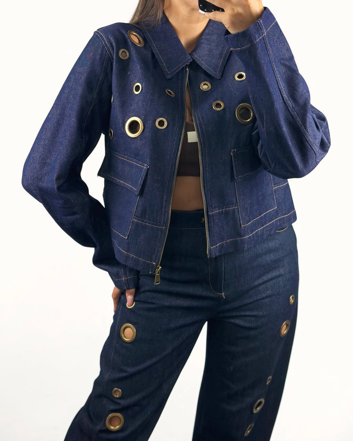 CHAQUETA DENIM HOLES