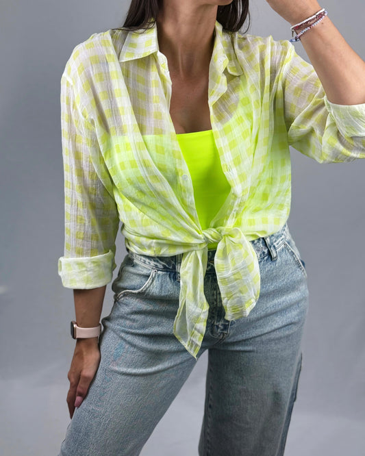 CAMISA CUAD FLÚOR