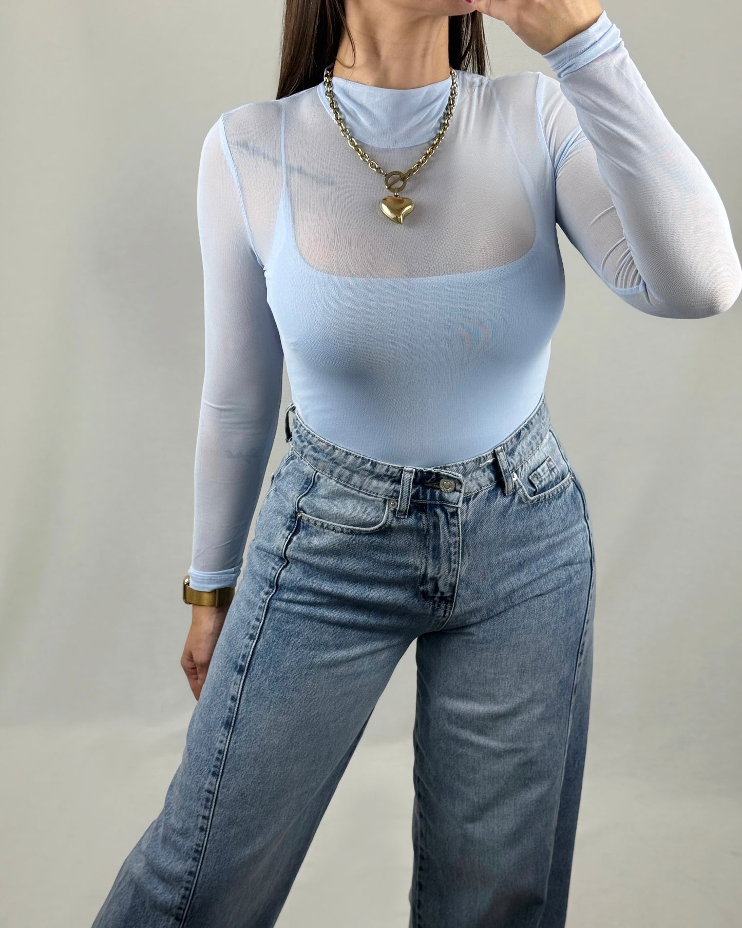 BODY TRANSPARENCIA DOBLE AZUL