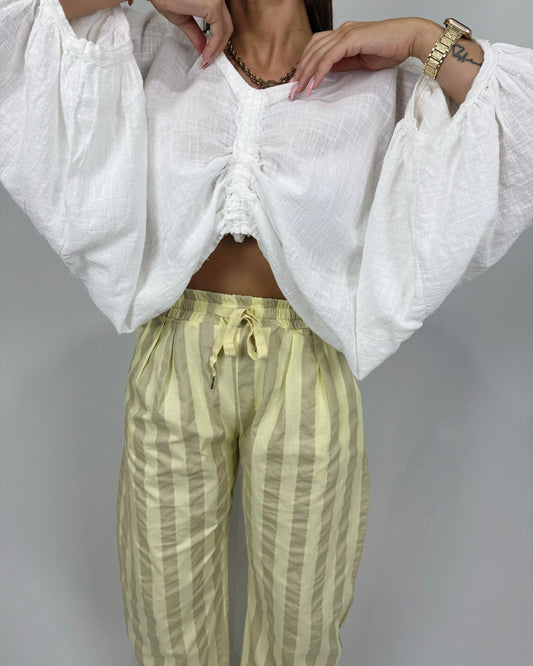 BLUSA LINO WHITE