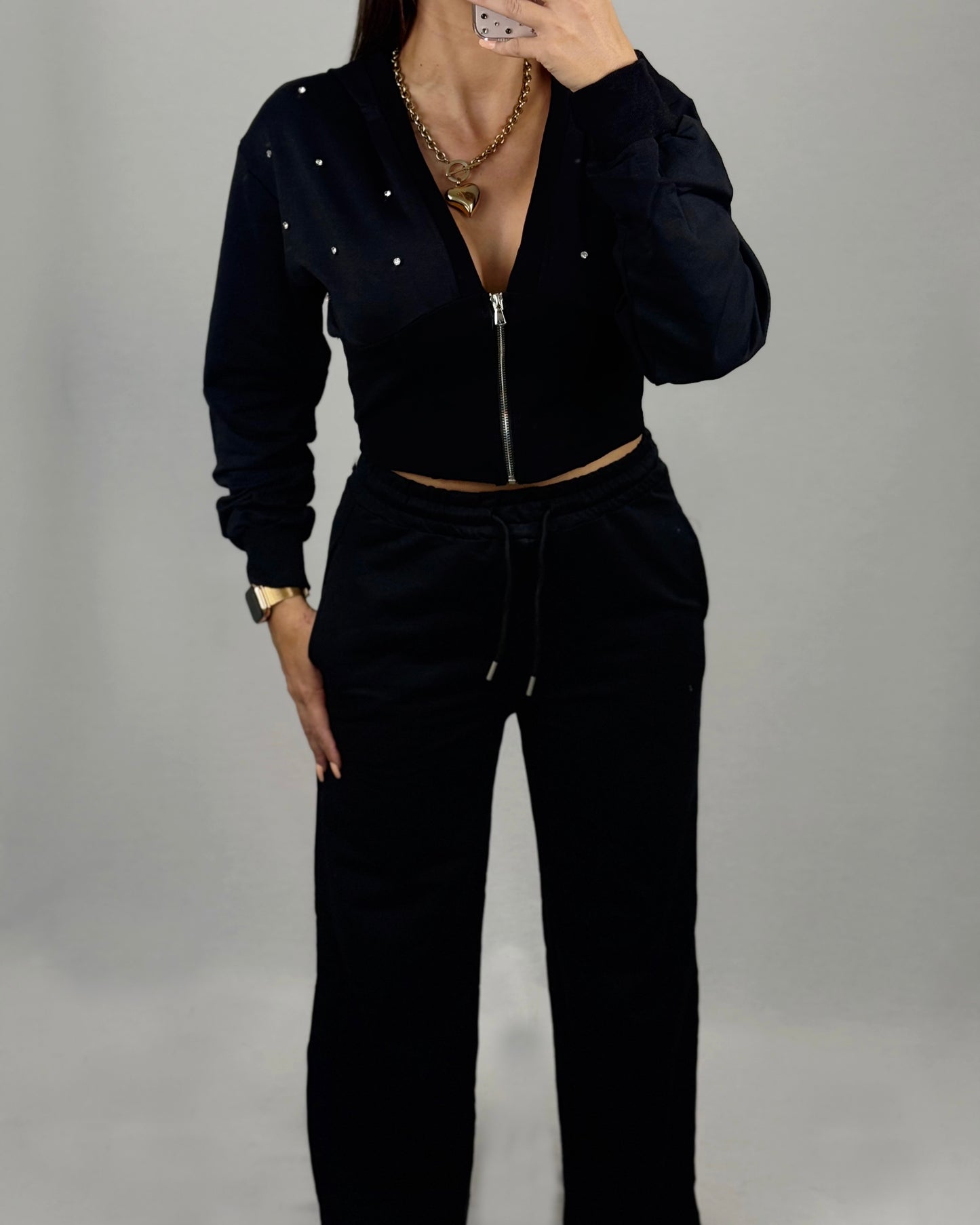 CONJUNTO STRASS NEGRO