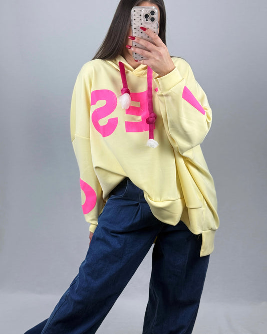 SUDADERA YES YELLOW