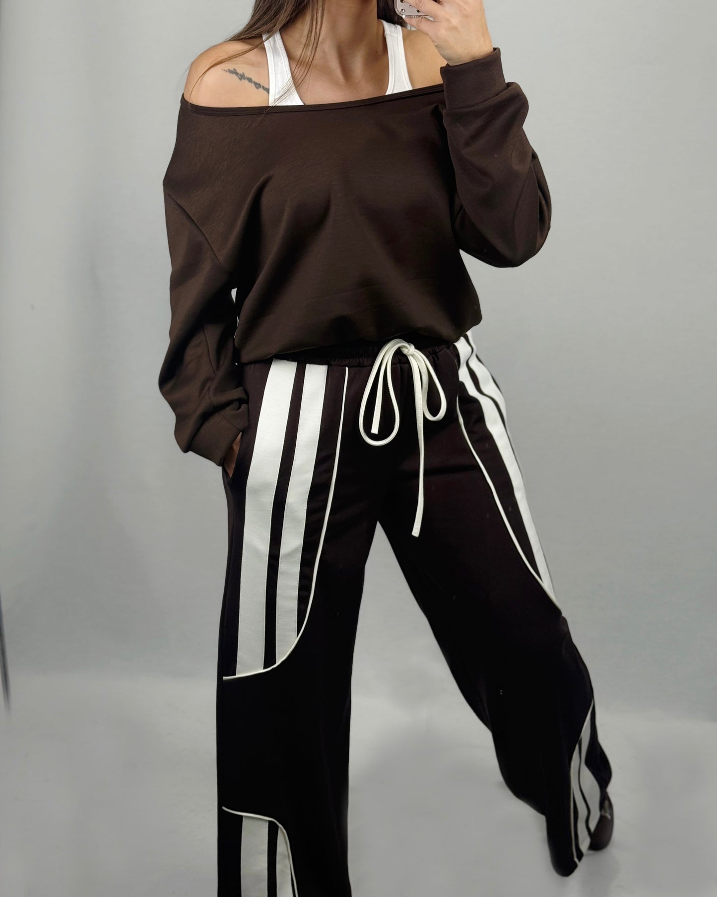 SUDADERA DOBLE MARRÓN