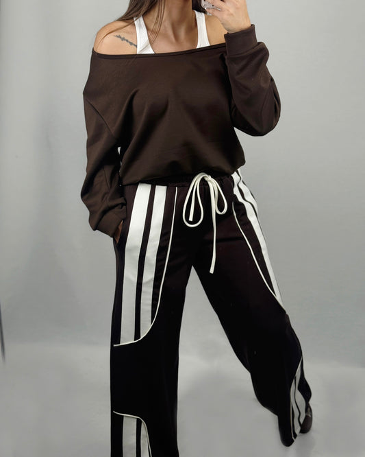 SUDADERA DOBLE MARRÓN