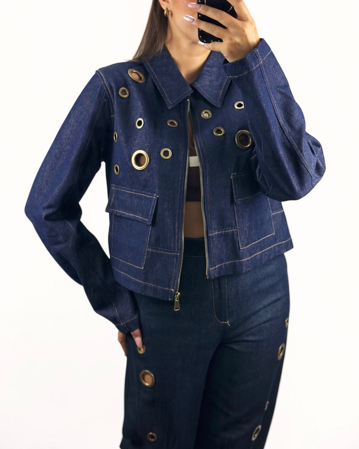 CHAQUETA DENIM HOLES