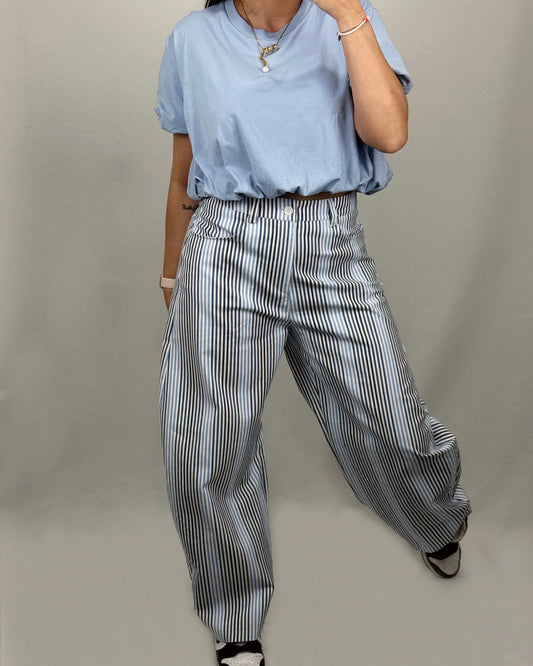 PANTALÓN DENIM LÍNEAS BLUE