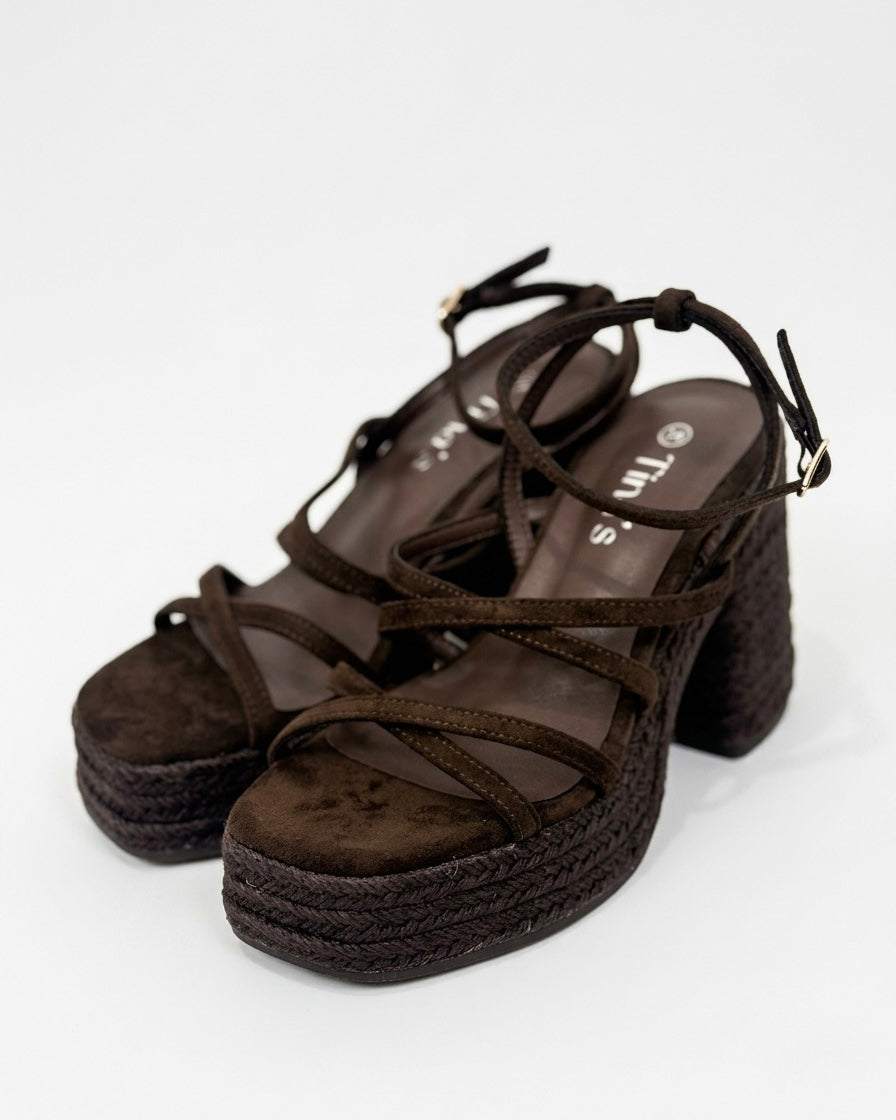 SANDALIA ESPARTO CHOCOLATE