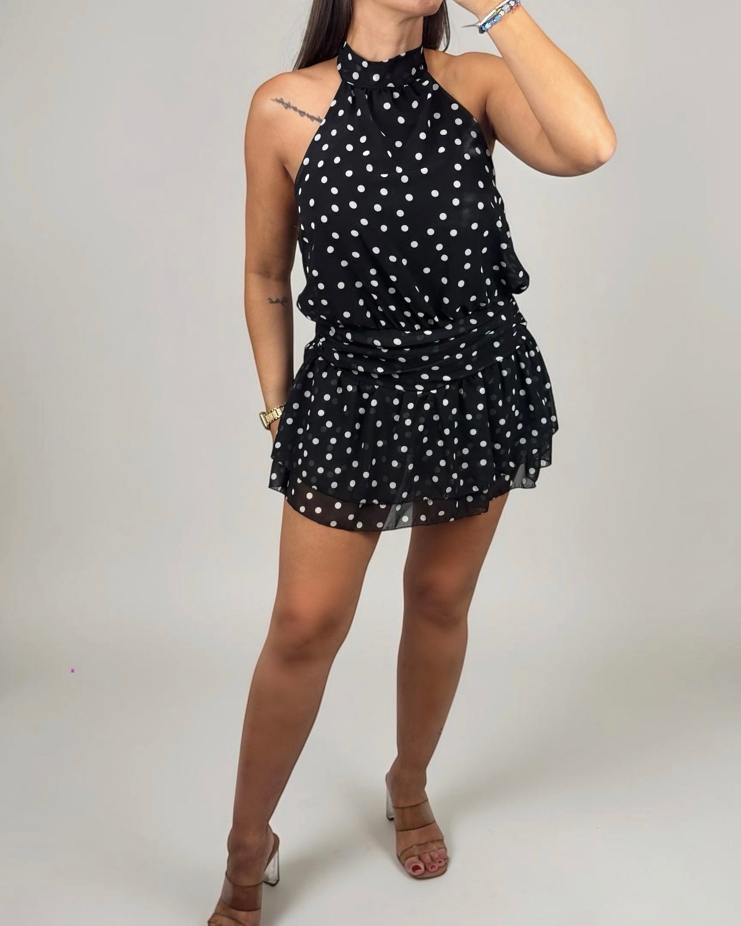 VESTIDO FALDA/PANTALÓN POIS BLACK