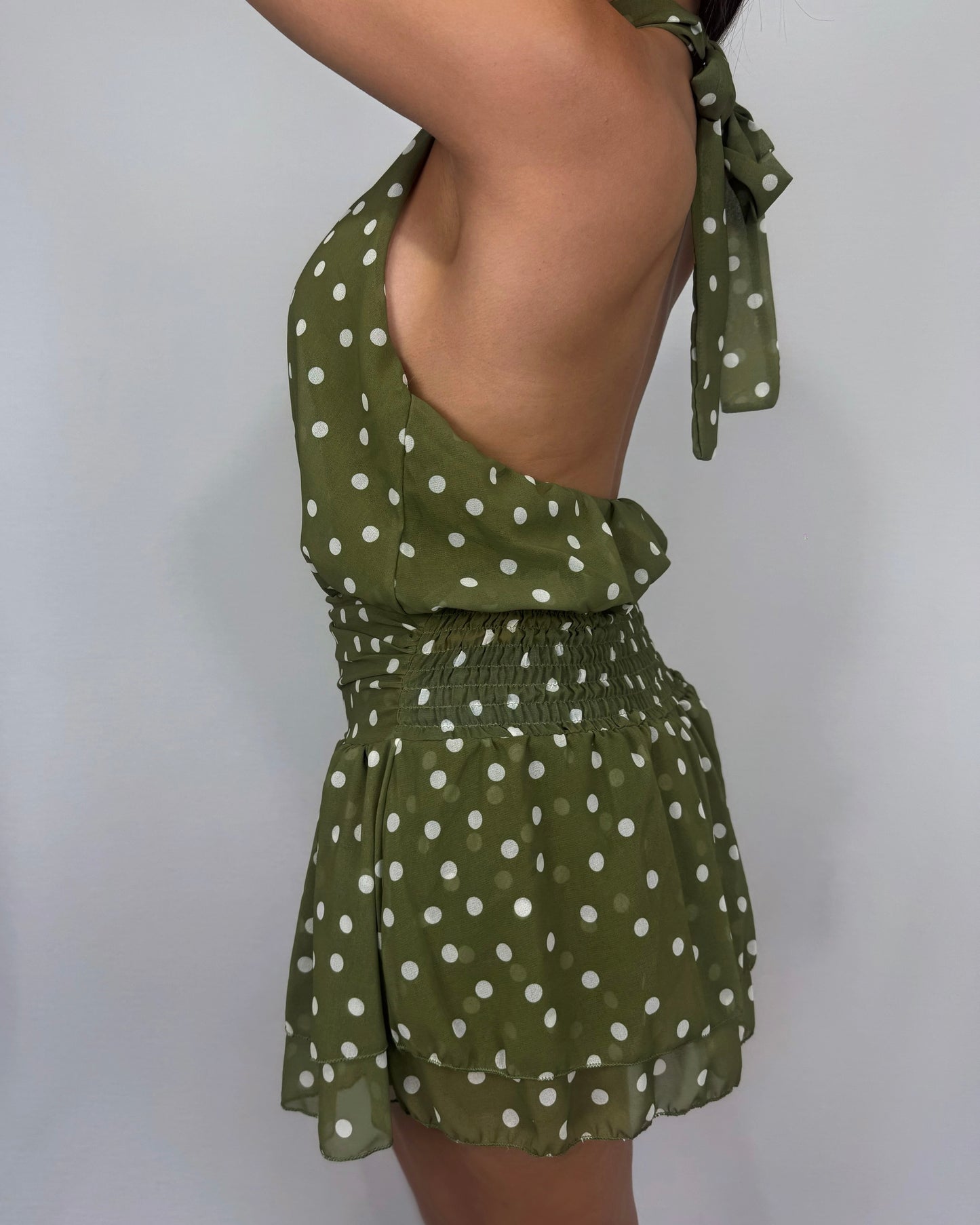 VESTIDO FALDA/PANTALÓN POIS GREEN