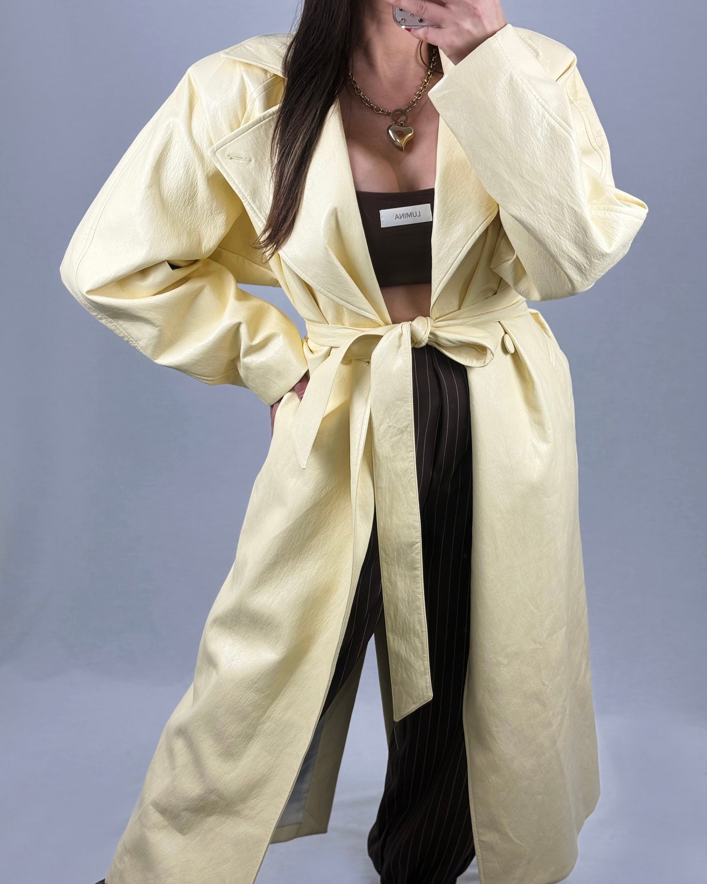 TRENCH POLIPIEL YELLOW LUM