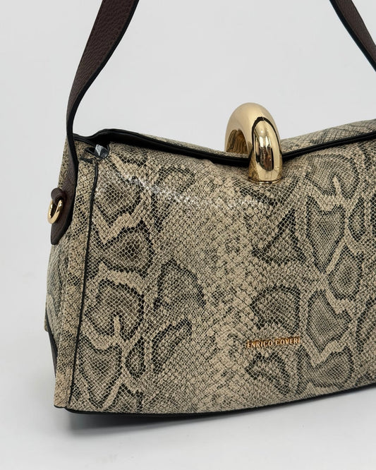 BOLSO SNAKE BROWN