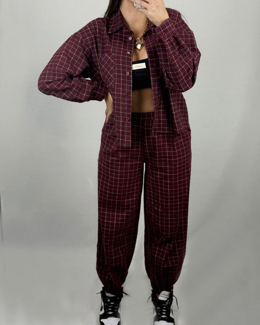 CONJUNTO CUADROS BURDEOS