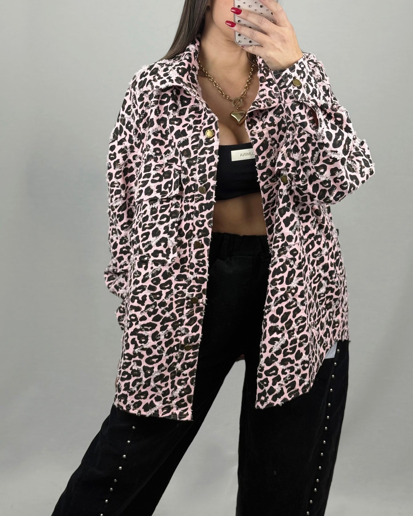 SOBRECAMISA DENIM LEO PINK