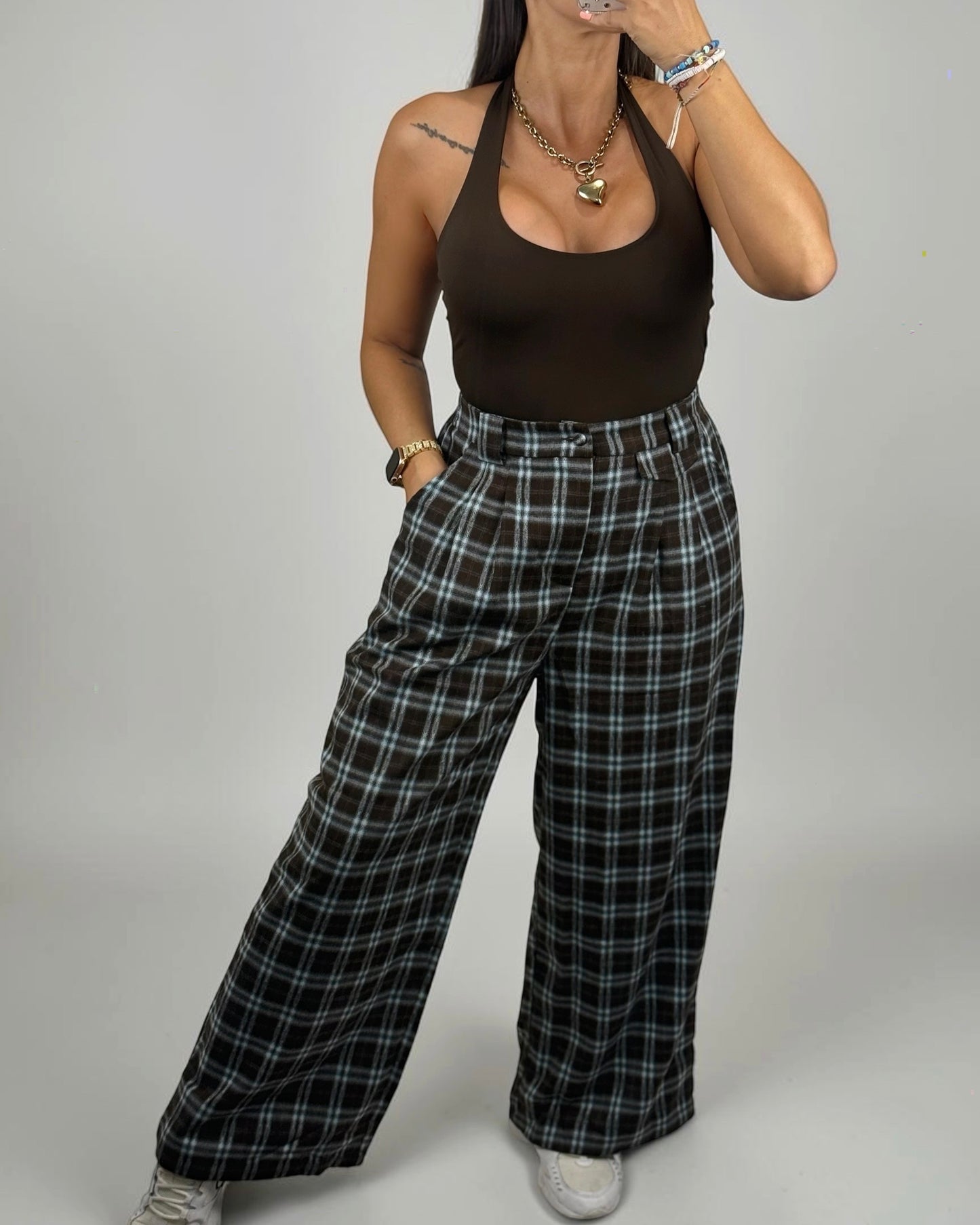 PANTALÓN CUADROS BLUEBROWN