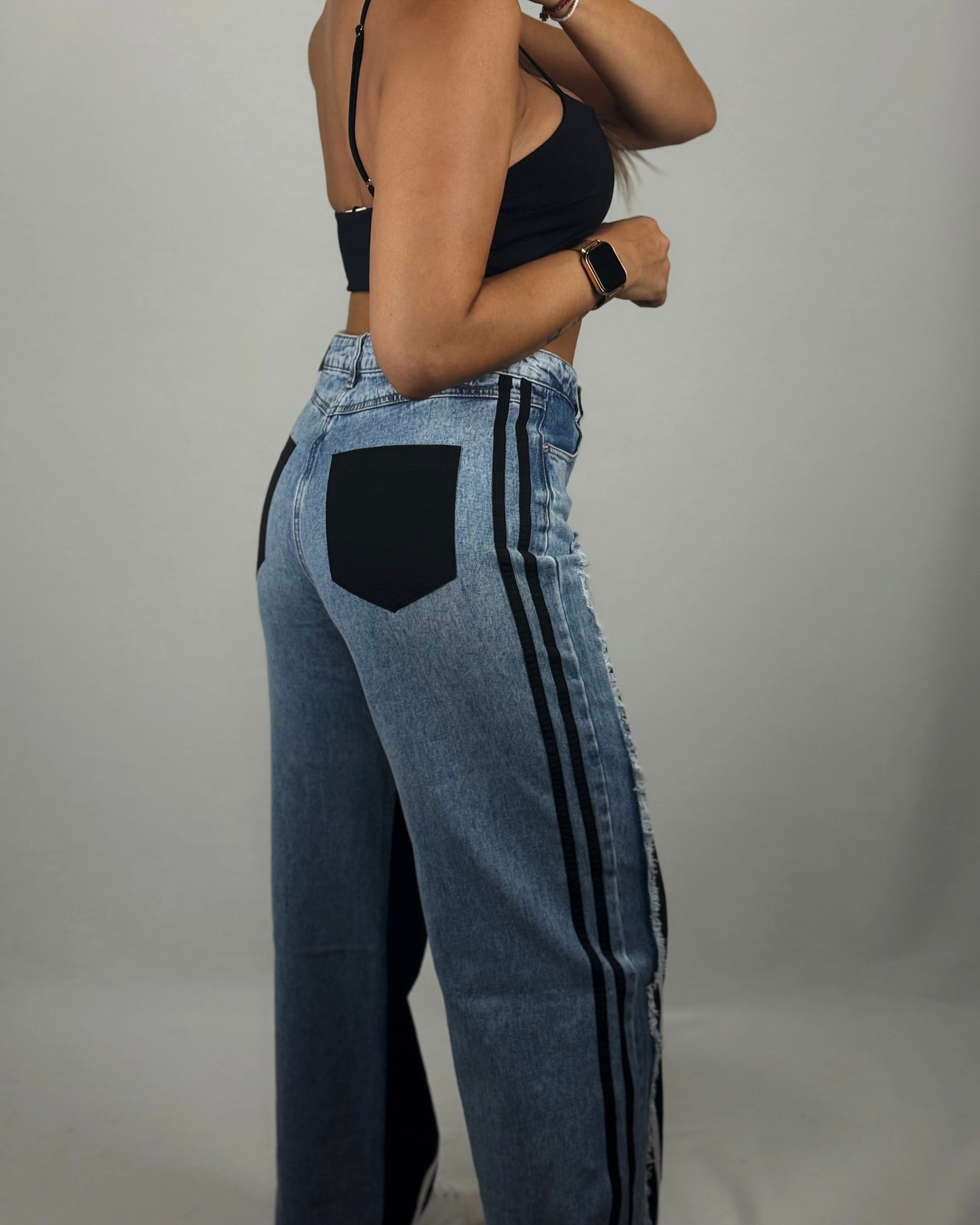 PANTALÓN JEANS COMBINADO