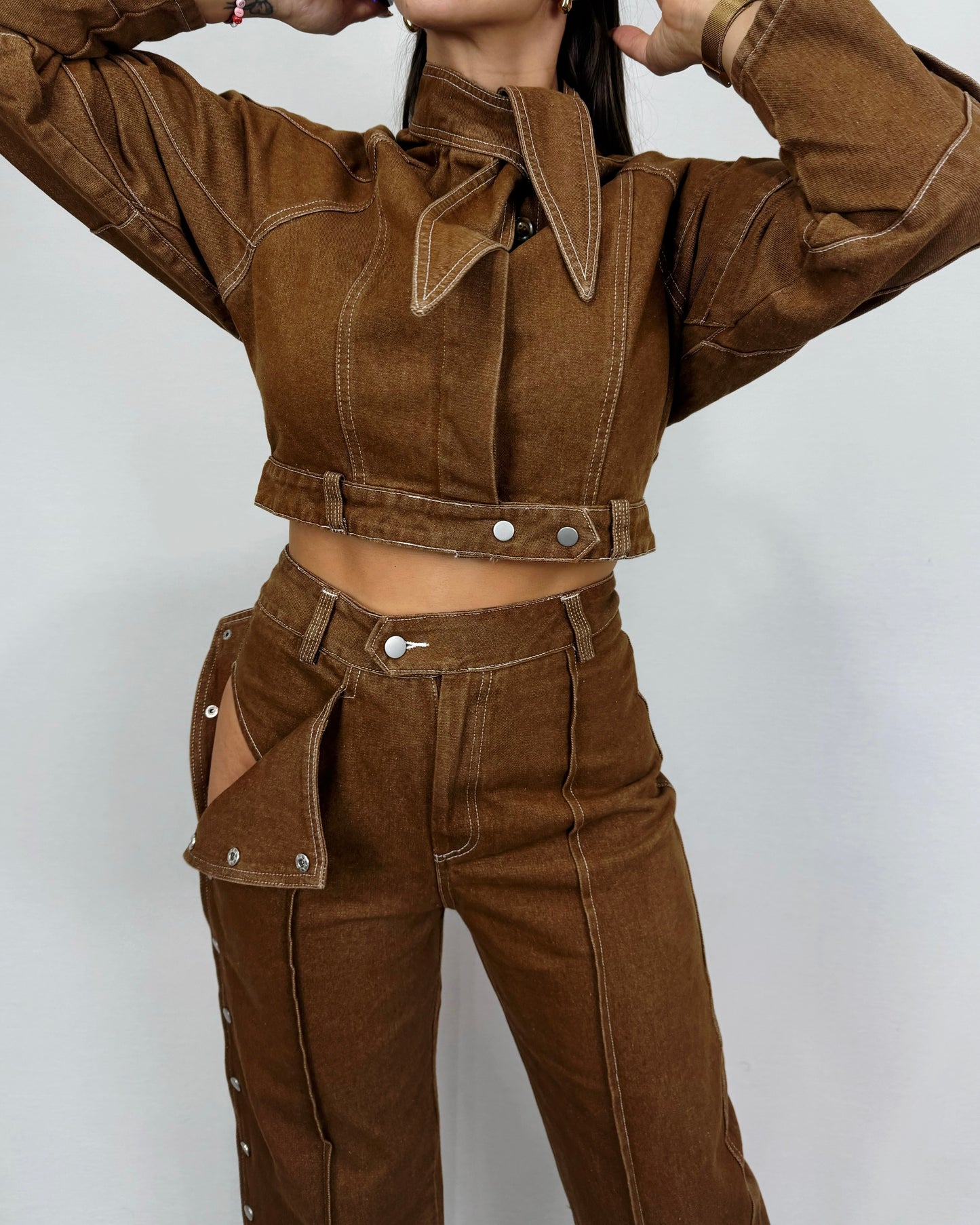 CONJUNTO LUXURY DENIM BRUN