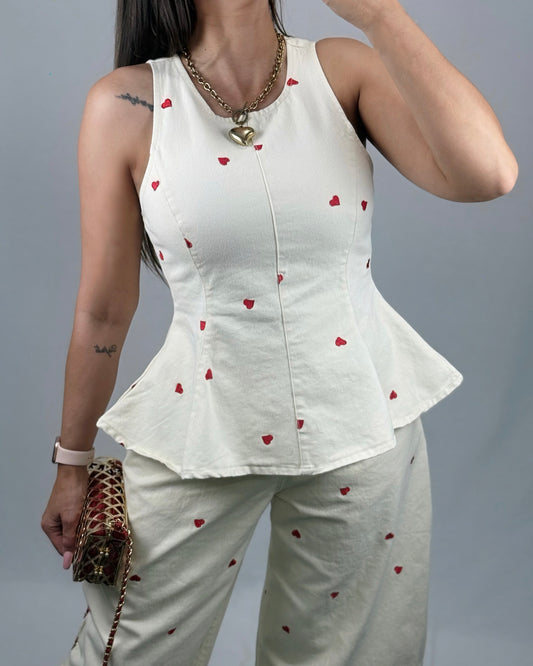 CONJUNTO DENIM CORAS RED