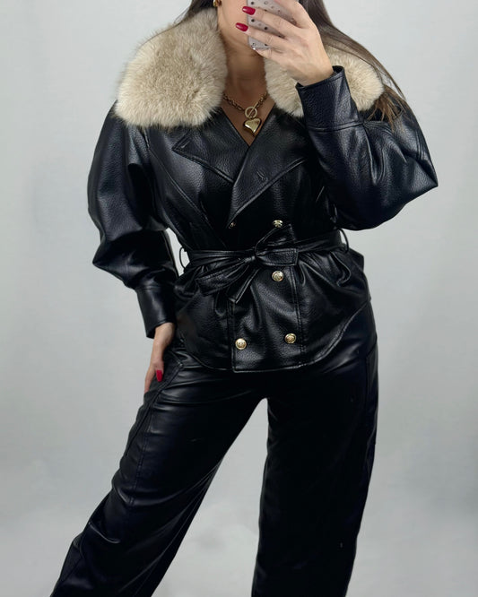 CHAQUETA PREMIUM NEGRA POLIPIEL