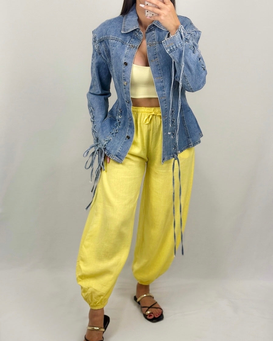 PANTALÓN LINO YELLOW