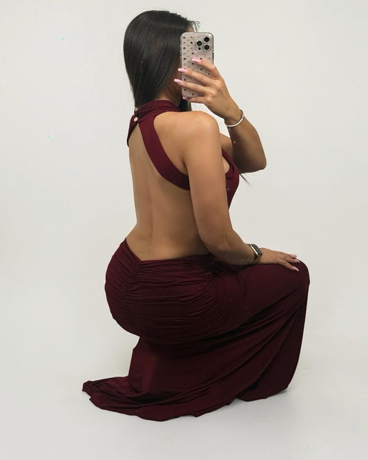 VESTIDO ELEGANCE BURDEOS