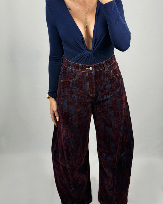 PANTALÓN BALLOON FLOCADO