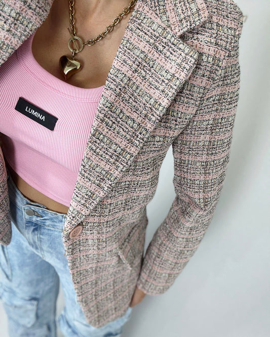 BLAZER TWEED PINK