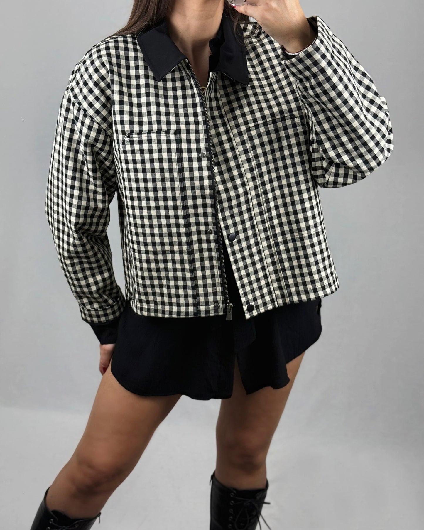 CHAQUETA CUADROS BLACK LUM