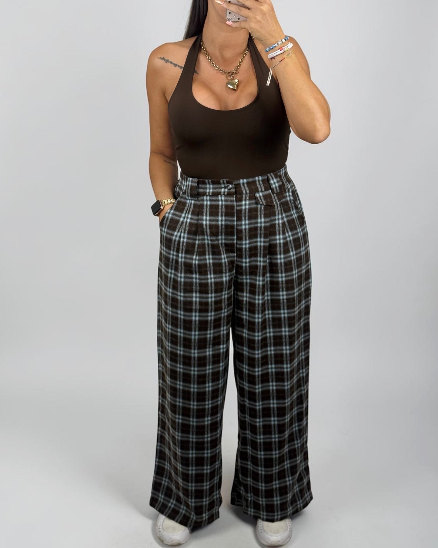 PANTALÓN CUADROS BLUEBROWN