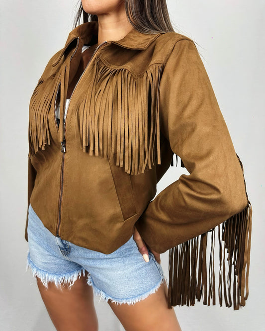 CHAQUETA CAMEL FLECOS LUM