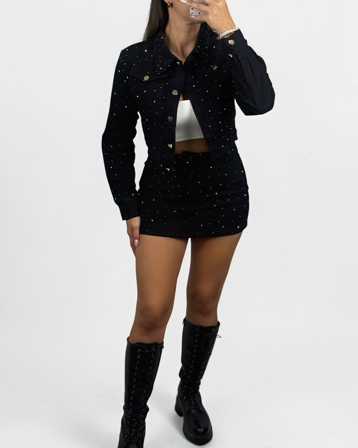 CONJUNTO STRASS BLACK