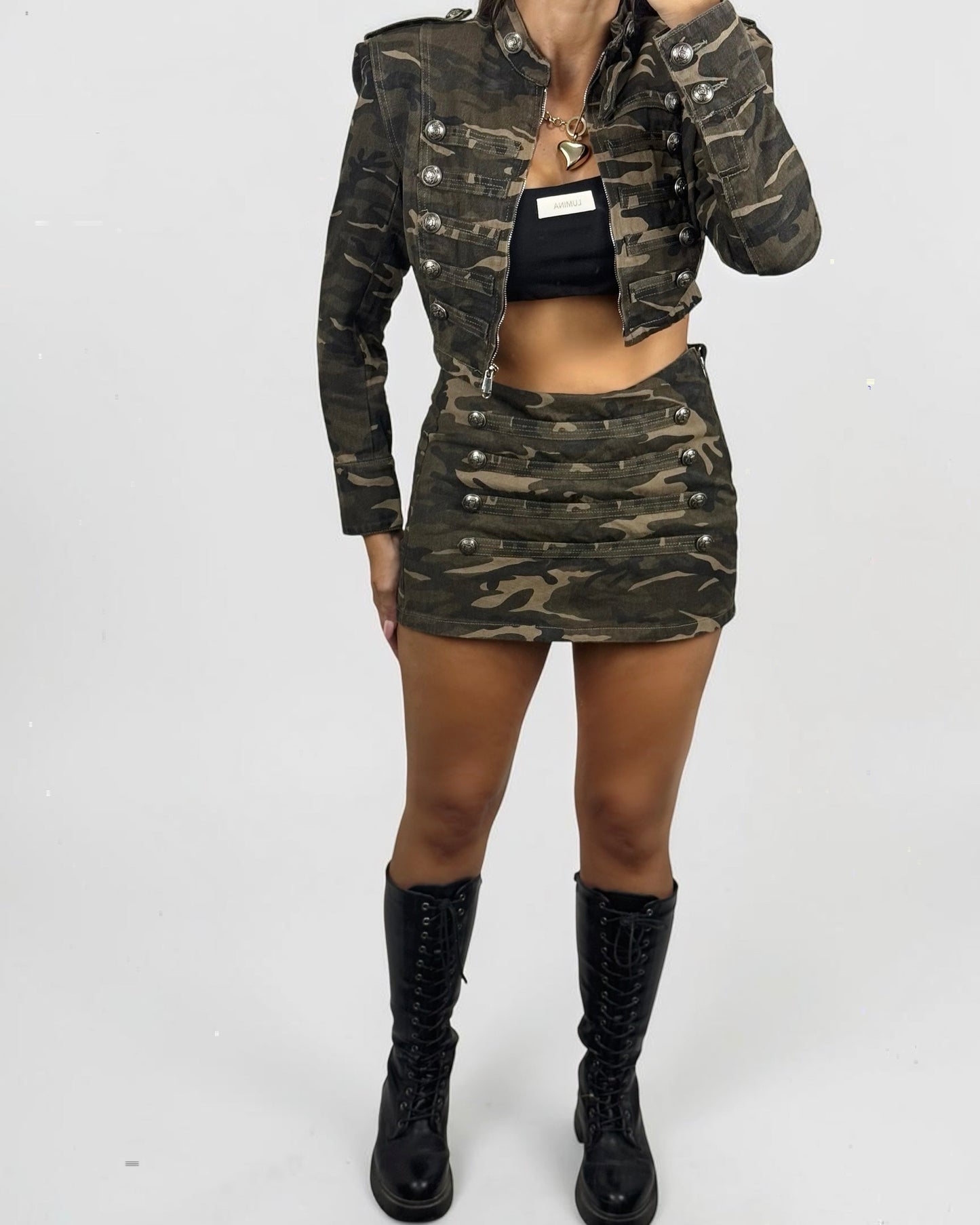 CHAQUETA BUTTONS MILITAR
