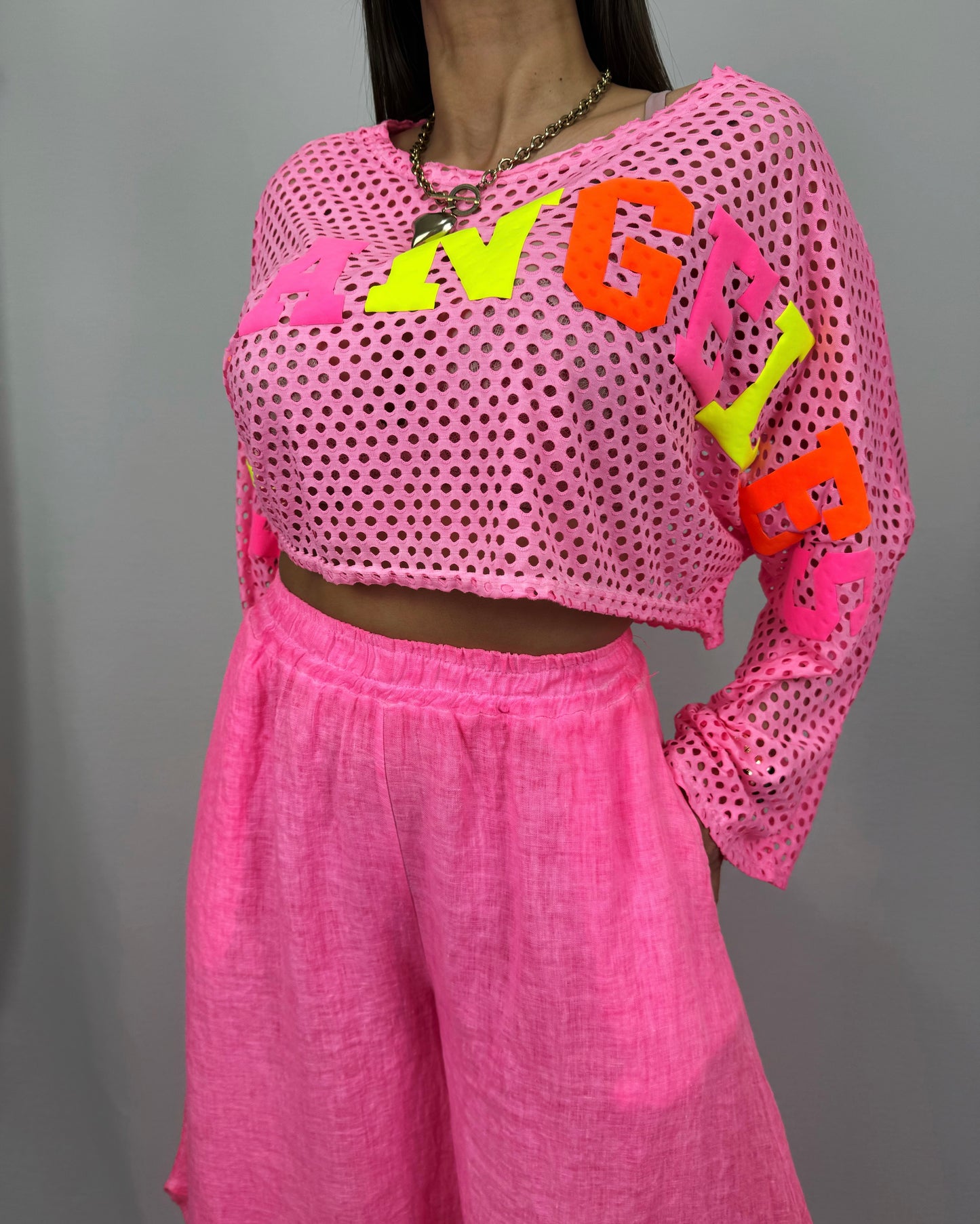 CAMISETA RED PINK FLÚOR