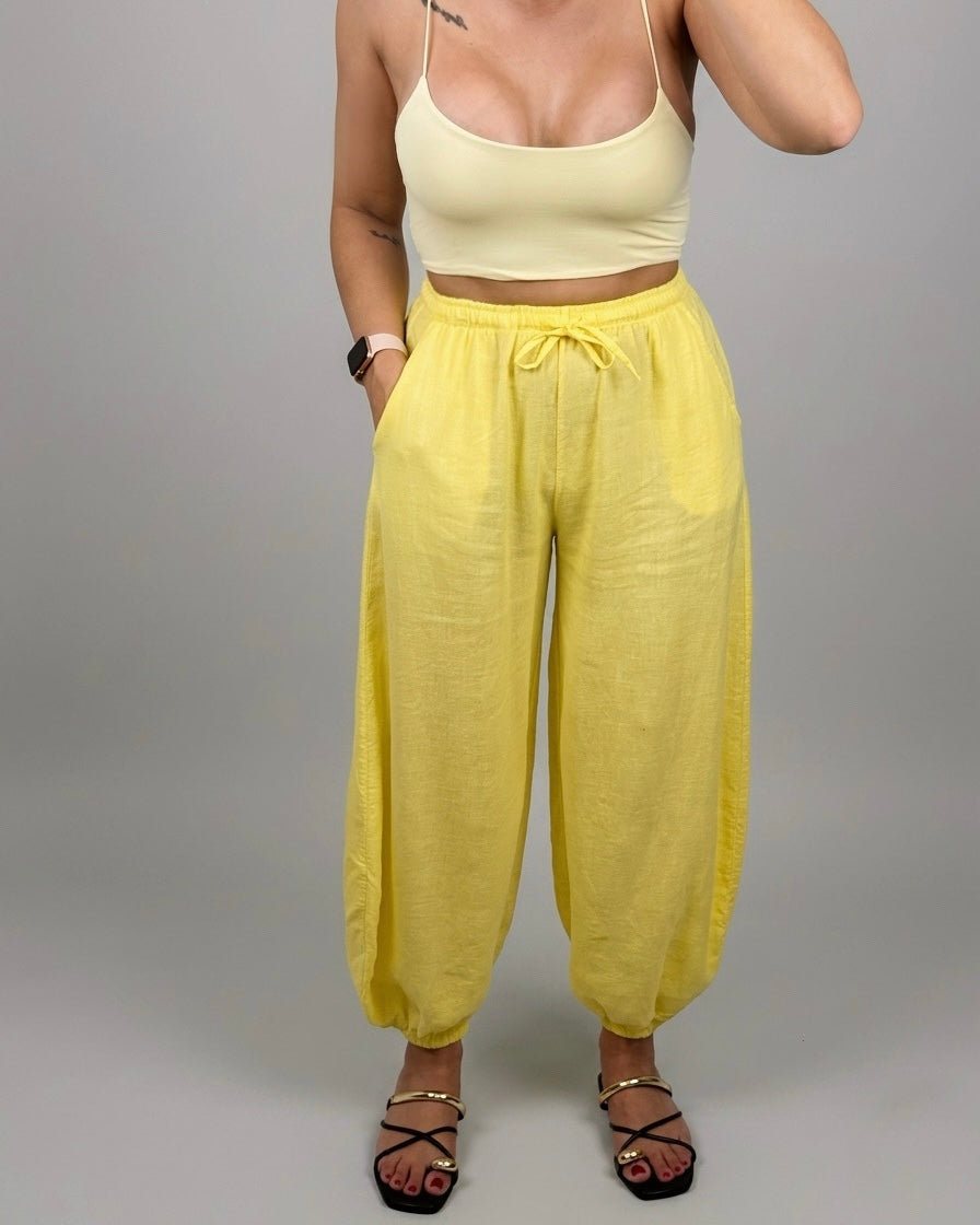 PANTALÓN LINO YELLOW