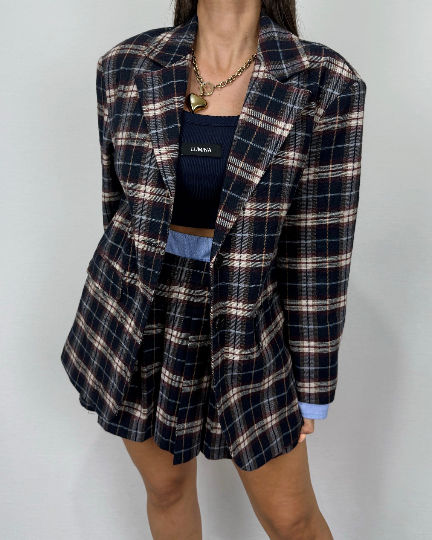 BLAZER VICHY AZUL LUM
