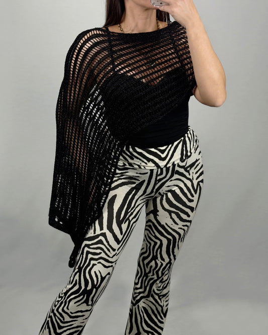 PONCHO CALAD SHINE BLACK