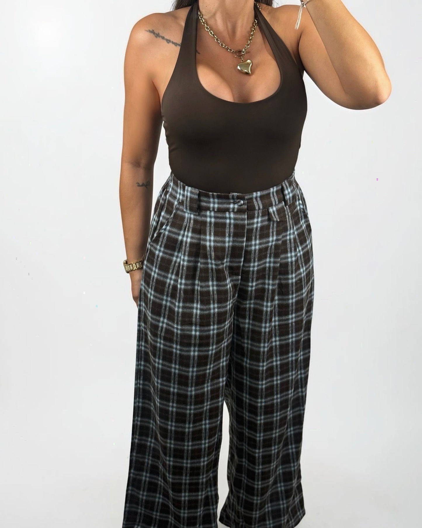 PANTALÓN CUADROS BLUEBROWN