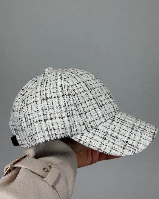 GORRA TWEED WHITE
