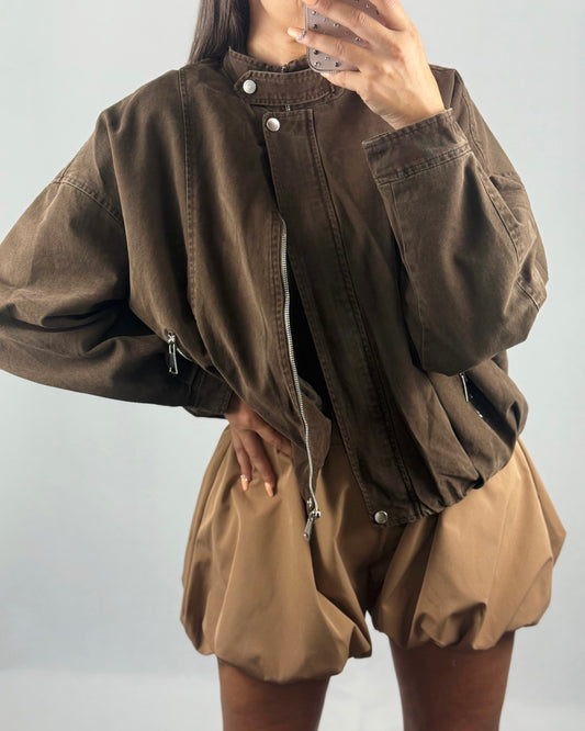 BOMBER DENIM CHOCO