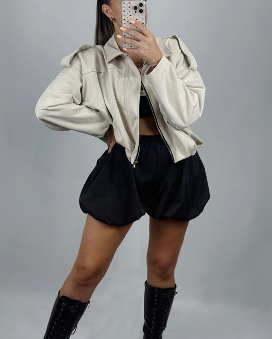 SHORT GLOBO NEGRO