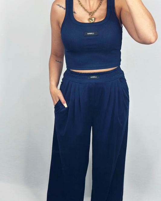 PANTALÓN FLUIDO MARINO LUM