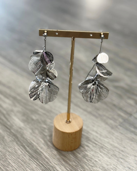 PENDIENTES FLORES PLATAS